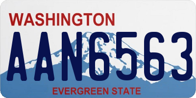 WA license plate AAN6563