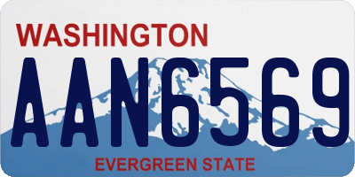 WA license plate AAN6569