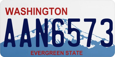 WA license plate AAN6573