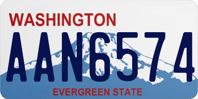 WA license plate AAN6574