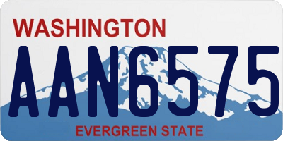 WA license plate AAN6575