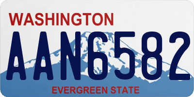WA license plate AAN6582