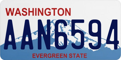 WA license plate AAN6594