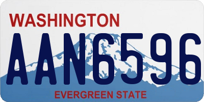 WA license plate AAN6596
