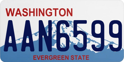 WA license plate AAN6599