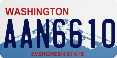 WA license plate AAN6610