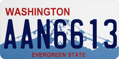 WA license plate AAN6613