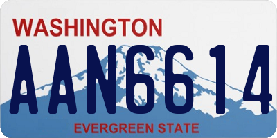 WA license plate AAN6614