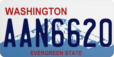 WA license plate AAN6620