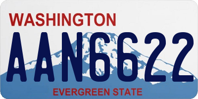 WA license plate AAN6622