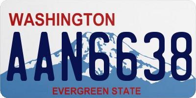WA license plate AAN6638
