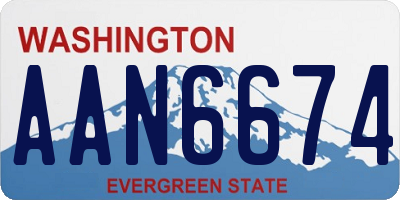 WA license plate AAN6674
