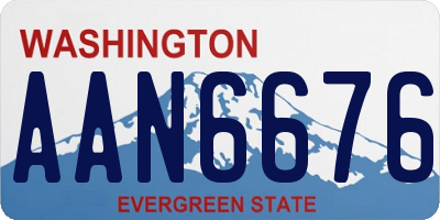 WA license plate AAN6676
