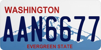 WA license plate AAN6677