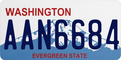 WA license plate AAN6684