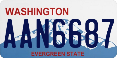 WA license plate AAN6687