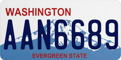 WA license plate AAN6689