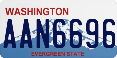 WA license plate AAN6696
