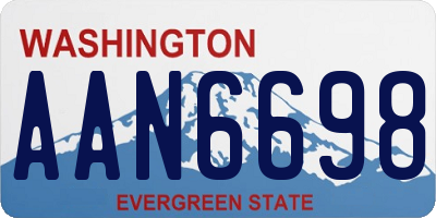 WA license plate AAN6698