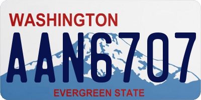 WA license plate AAN6707