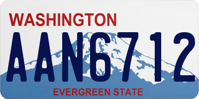 WA license plate AAN6712