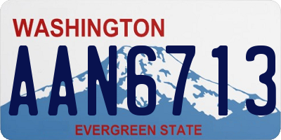 WA license plate AAN6713
