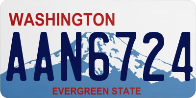 WA license plate AAN6724