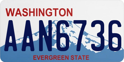 WA license plate AAN6736