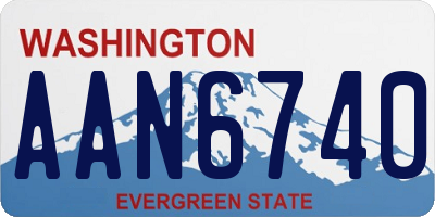 WA license plate AAN6740