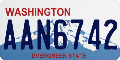 WA license plate AAN6742