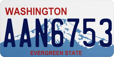 WA license plate AAN6753