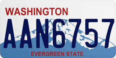 WA license plate AAN6757