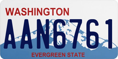 WA license plate AAN6761