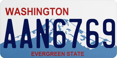 WA license plate AAN6769