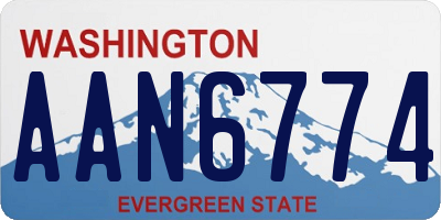 WA license plate AAN6774