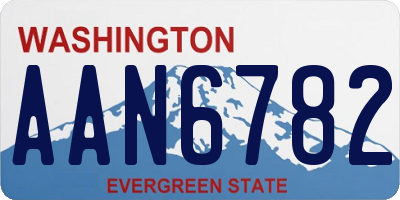 WA license plate AAN6782