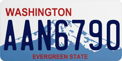 WA license plate AAN6790