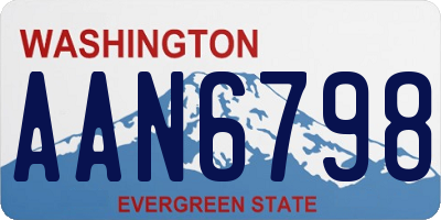 WA license plate AAN6798