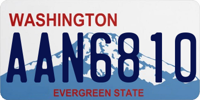 WA license plate AAN6810