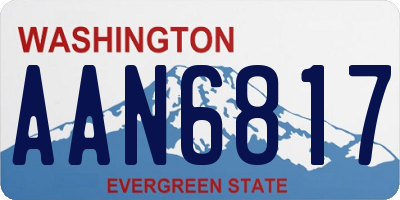 WA license plate AAN6817