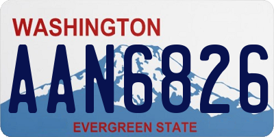 WA license plate AAN6826