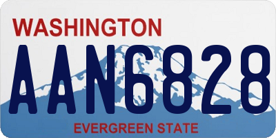 WA license plate AAN6828