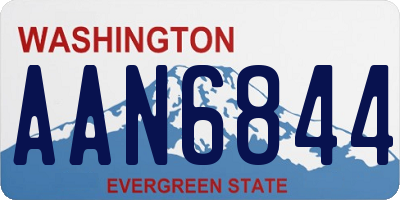WA license plate AAN6844