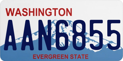 WA license plate AAN6855
