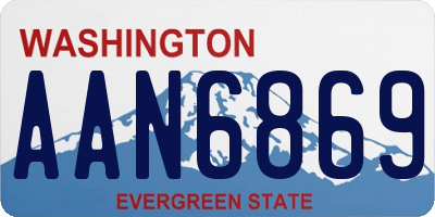 WA license plate AAN6869
