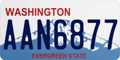 WA license plate AAN6877