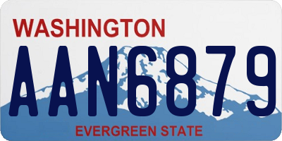 WA license plate AAN6879