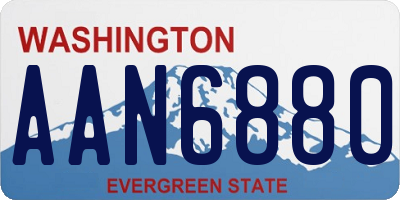 WA license plate AAN6880