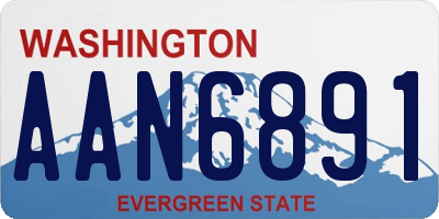 WA license plate AAN6891