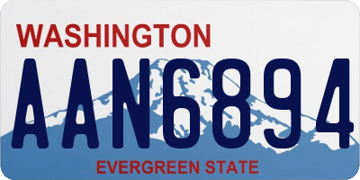 WA license plate AAN6894